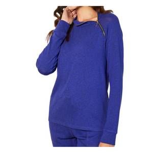 NEW FRENCH KYSS zip neck top in indigo